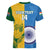 Custom India And South Africa Cricket Women V-Neck T-Shirt 2024 Together Dynamic Version - Wonder Print Shop