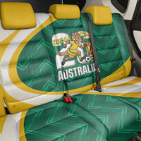 Australia 2026 Soccer Back Car Seat Cover Go Socceroos Kangaroo Mascot Green Sporty