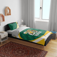 Australia 2026 Soccer Bedding Set Go Socceroos Kangaroo Mascot Green Sporty