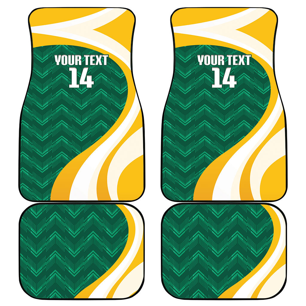 Australia 2026 Soccer Custom Car Mats Go Socceroos Kangaroo Mascot Green Sporty