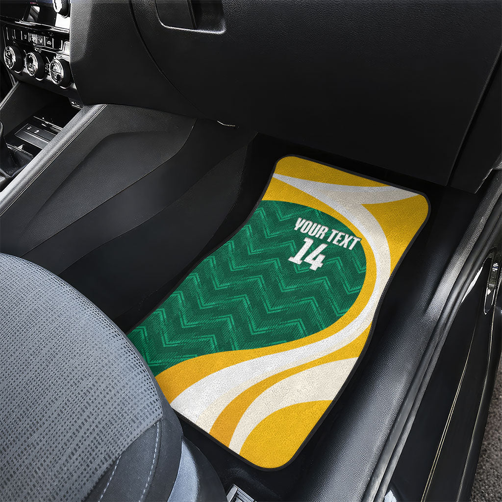 Australia 2026 Soccer Custom Car Mats Go Socceroos Kangaroo Mascot Green Sporty