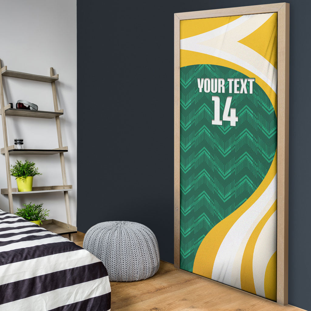 Australia 2026 Soccer Custom Door Cover Go Socceroos Kangaroo Mascot Green Sporty