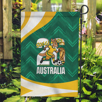 Australia 2026 Soccer Garden Flag Go Socceroos Kangaroo Mascot Green Sporty