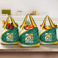 Australia 2026 Soccer Grocery Bag Go Socceroos Kangaroo Mascot Green Sporty
