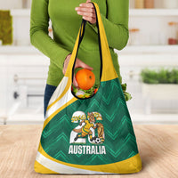 Australia 2026 Soccer Grocery Bag Go Socceroos Kangaroo Mascot Green Sporty
