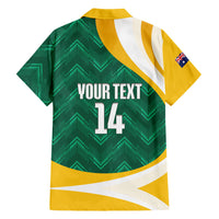 Australia 2026 Soccer Custom Hawaiian Shirt Go Socceroos Kangaroo Mascot Green Sporty