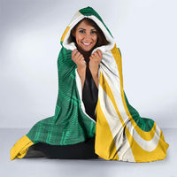 Australia 2026 Soccer Hooded Blanket Go Socceroos Kangaroo Mascot Green Sporty