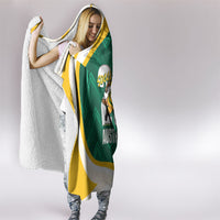 Australia 2026 Soccer Hooded Blanket Go Socceroos Kangaroo Mascot Green Sporty