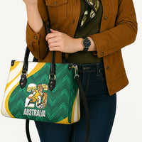 Australia 2026 Soccer Leather Bag Go Socceroos Kangaroo Mascot Green Sporty