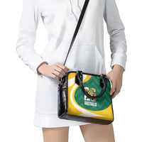 Australia 2026 Soccer Shoulder Handbag Go Socceroos Kangaroo Mascot Green Sporty