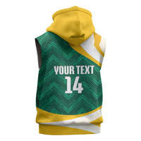 Australia 2026 Soccer Custom Sleeveless Hoodie Go Socceroos Kangaroo Mascot Green Sporty