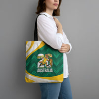 Australia 2026 Soccer Tote Bag Go Socceroos Kangaroo Mascot Green Sporty