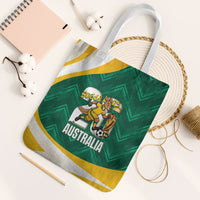 Australia 2026 Soccer Tote Bag Go Socceroos Kangaroo Mascot Green Sporty