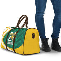 Australia 2026 Soccer Travel Bag Go Socceroos Kangaroo Mascot Green Sporty