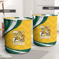 Australia 2026 Soccer Laundry Basket Go Socceroos Kangaroo Mascot Yellow Sporty