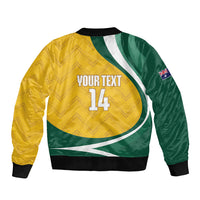 Australia 2026 Soccer Custom Bomber Jacket Go Socceroos Kangaroo Mascot Yellow Sporty