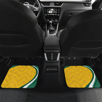 Australia 2026 Soccer Custom Car Mats Go Socceroos Kangaroo Mascot Yellow Sporty