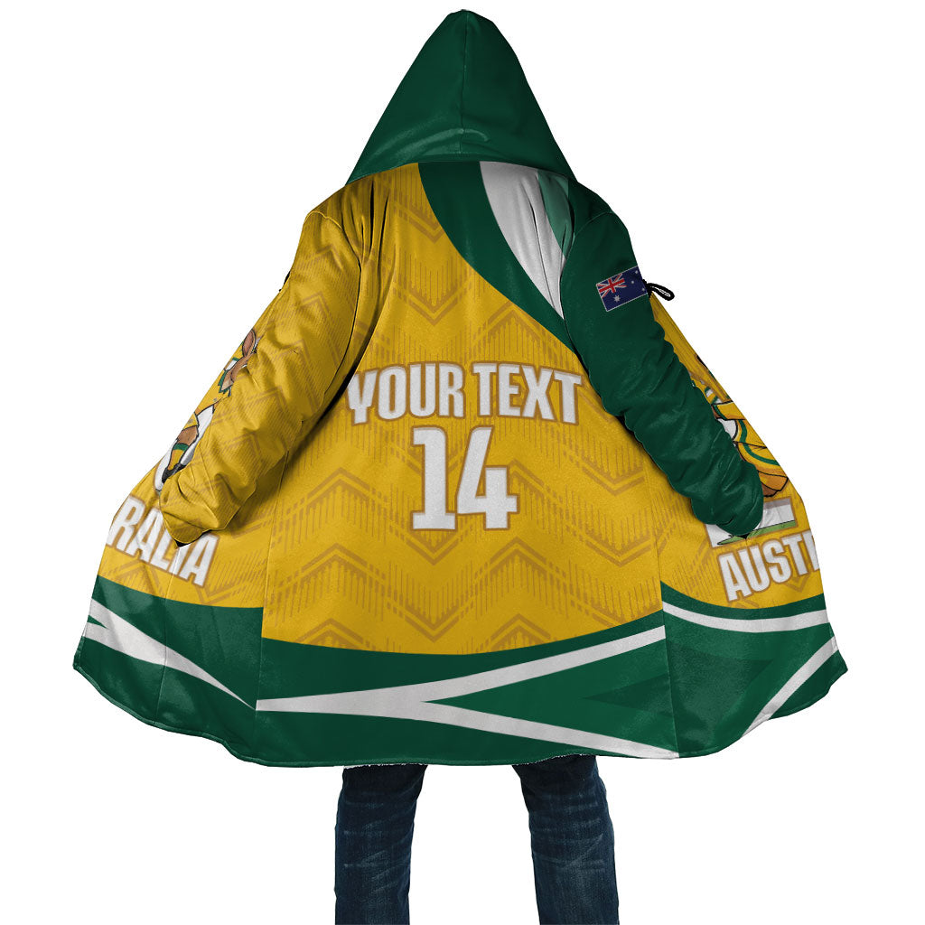 Australia 2026 Soccer Custom Cloak Go Socceroos Kangaroo Mascot Yellow Sporty