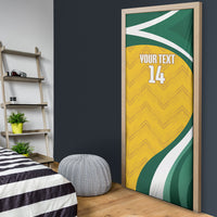Australia 2026 Soccer Custom Door Cover Go Socceroos Kangaroo Mascot Yellow Sporty