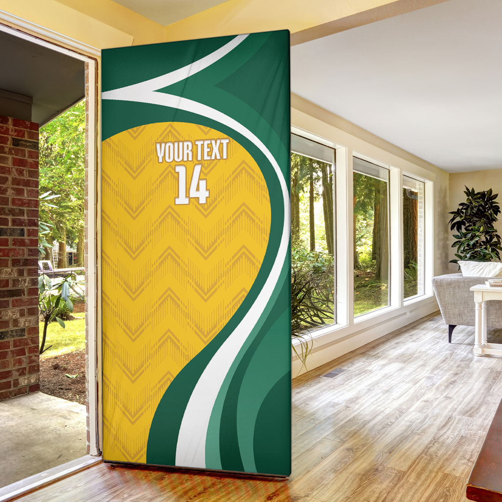 Australia 2026 Soccer Custom Door Cover Go Socceroos Kangaroo Mascot Yellow Sporty