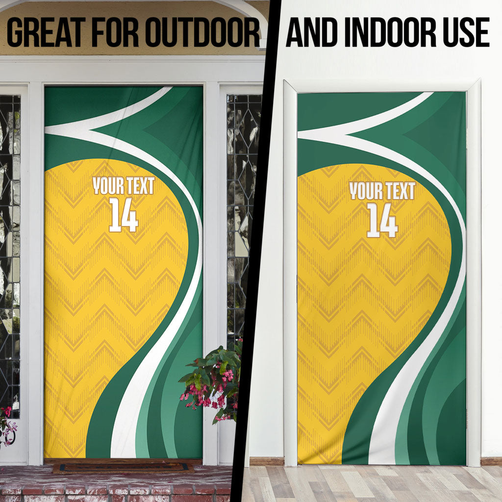 Australia 2026 Soccer Custom Door Cover Go Socceroos Kangaroo Mascot Yellow Sporty