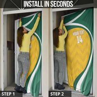 Australia 2026 Soccer Custom Door Cover Go Socceroos Kangaroo Mascot Yellow Sporty
