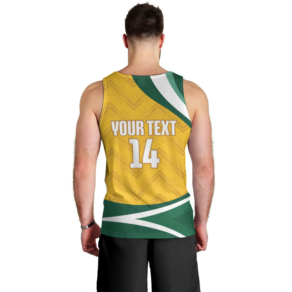 Australia 2026 Soccer Custom Men Tank Top Go Socceroos Kangaroo Mascot Yellow Sporty
