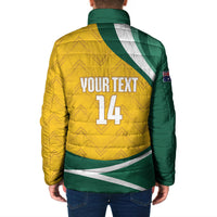 Australia 2026 Soccer Custom Padded Jacket Go Socceroos Kangaroo Mascot Yellow Sporty