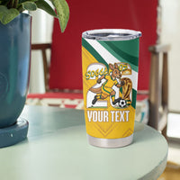 Australia 2026 Soccer Custom Tumbler Cup Go Socceroos Kangaroo Mascot Yellow Sporty
