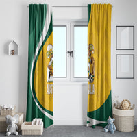 Australia 2026 Soccer Window Curtain Go Socceroos Kangaroo Mascot Yellow Sporty
