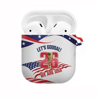 United States 2026 Soccer AirPods Case We Are USA Go Champions Flag Waves