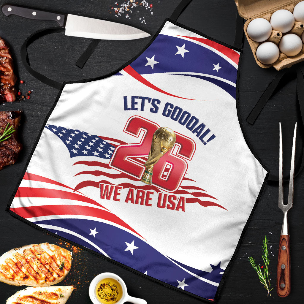United States 2026 Soccer Apron We Are USA Go Champions Flag Waves