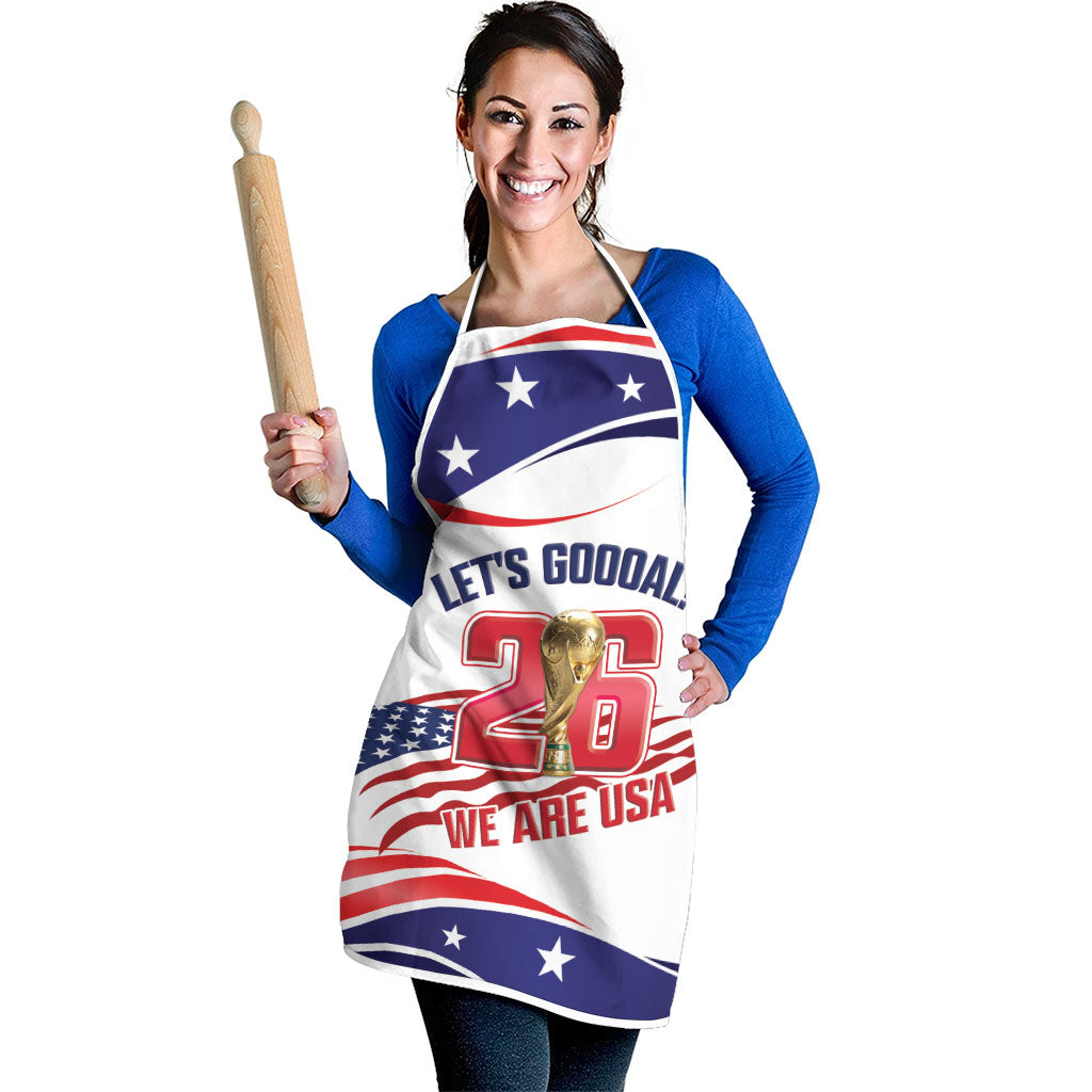 United States 2026 Soccer Apron We Are USA Go Champions Flag Waves