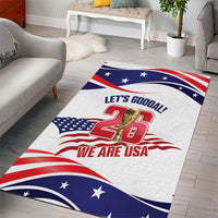 United States 2026 Soccer Area Rug We Are USA Go Champions Flag Waves