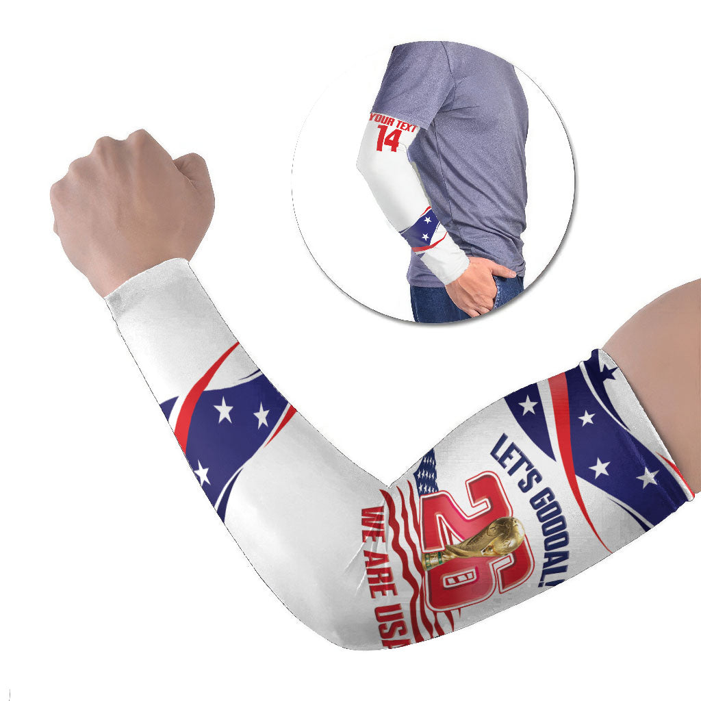 United States 2026 Soccer Custom Arm Sleeves We Are USA Go Champions Flag Waves