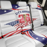 United States 2026 Soccer Back Car Seat Cover We Are USA Go Champions Flag Waves