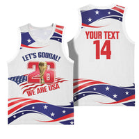 United States 2026 Soccer Custom Basketball Jersey We Are USA Go Champions Flag Waves