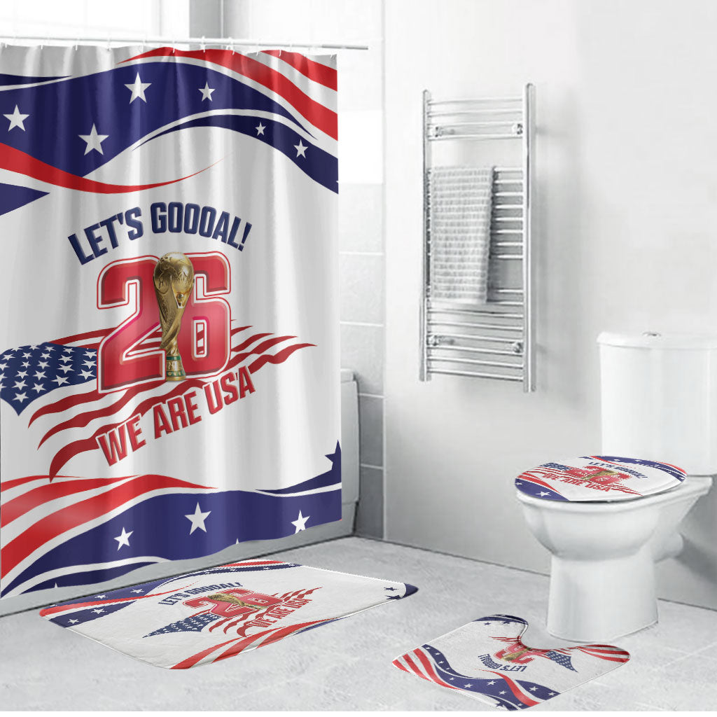 United States 2026 Soccer Bathroom Set We Are USA Go Champions Flag Waves