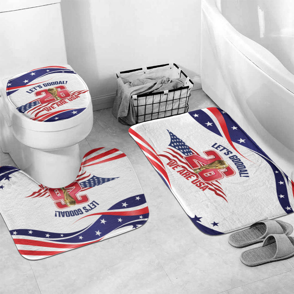 United States 2026 Soccer Bathroom Set We Are USA Go Champions Flag Waves