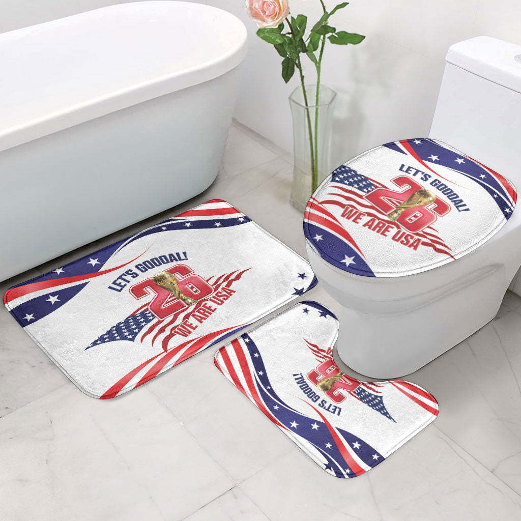 United States 2026 Soccer Bathroom Set We Are USA Go Champions Flag Waves