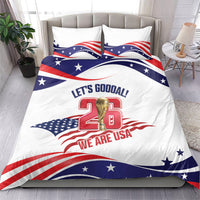 United States 2026 Soccer Bedding Set We Are USA Go Champions Flag Waves