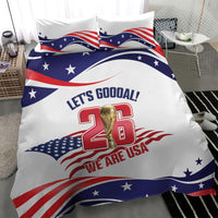 United States 2026 Soccer Bedding Set We Are USA Go Champions Flag Waves