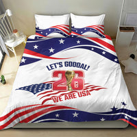 United States 2026 Soccer Bedding Set We Are USA Go Champions Flag Waves
