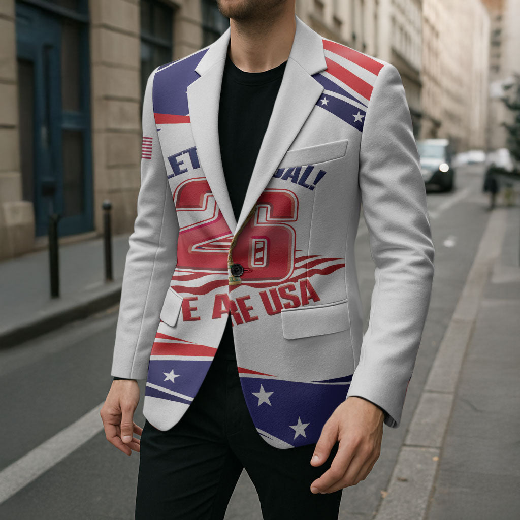United States 2026 Soccer Custom Blazer We Are USA Go Champions Flag Waves