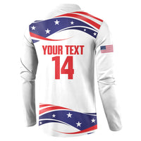 United States 2026 Soccer Custom Button Sweatshirt We Are USA Go Champions Flag Waves
