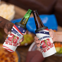 United States 2026 Soccer Custom 4 in 1 Can Cooler Tumbler We Are USA Go Champions Flag Waves