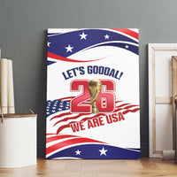 United States 2026 Soccer Canvas Wall Art We Are USA Go Champions Flag Waves