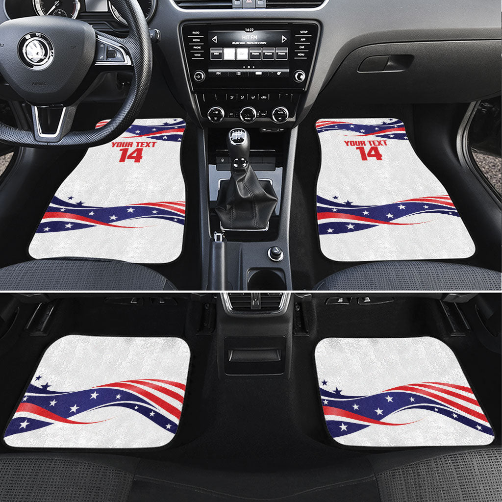 United States 2026 Soccer Custom Car Mats We Are USA Go Champions Flag Waves
