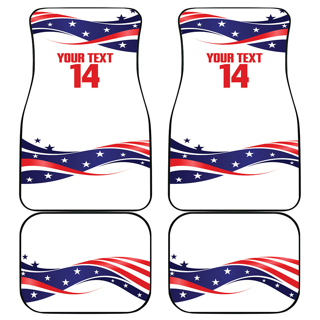United States 2026 Soccer Custom Car Mats We Are USA Go Champions Flag Waves