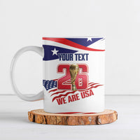 United States 2026 Soccer Custom Ceramic Mug We Are USA Go Champions Flag Waves